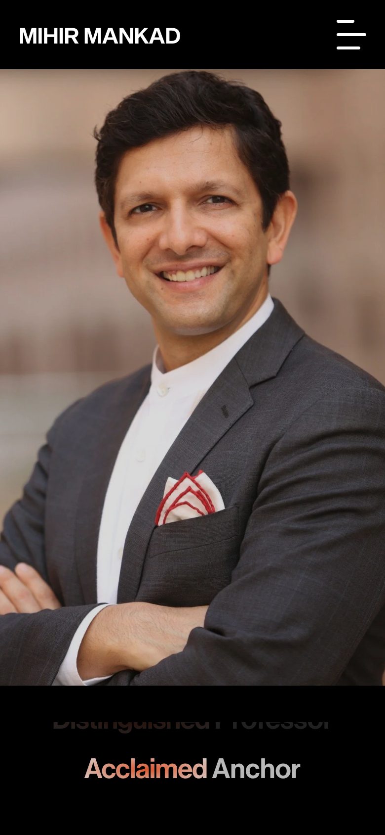 Personal Brand & Digital Presence for Consulting Professional website on a phone