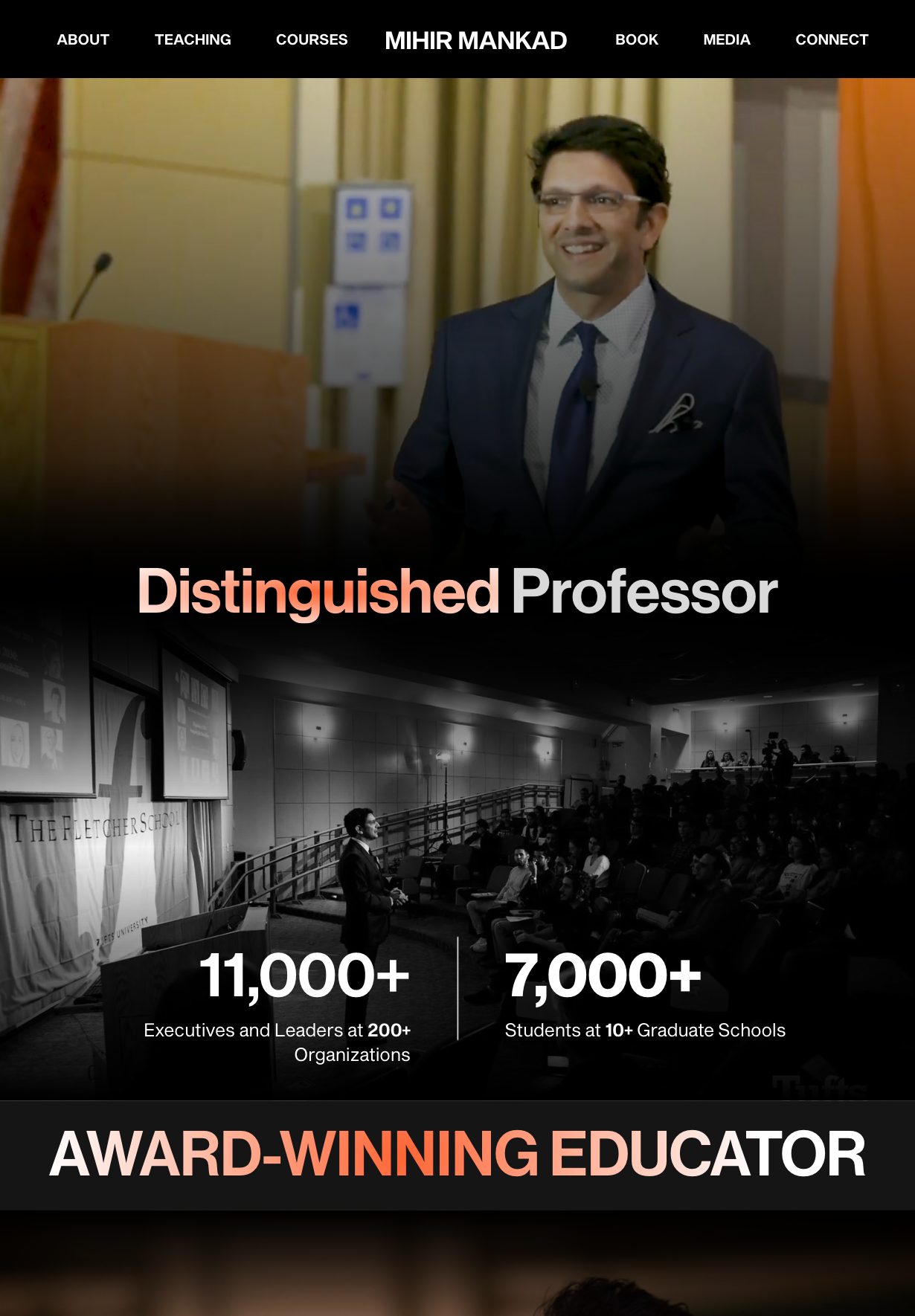 Personal Brand & Digital Presence for Consulting Professional website on a tablet